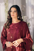 Azure | Ensembles Embroidered Formals | Imperial Wine - House Of Hania