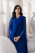 Azure | Ensembles Embroidered Formals | Iris Charm - House Of Hania