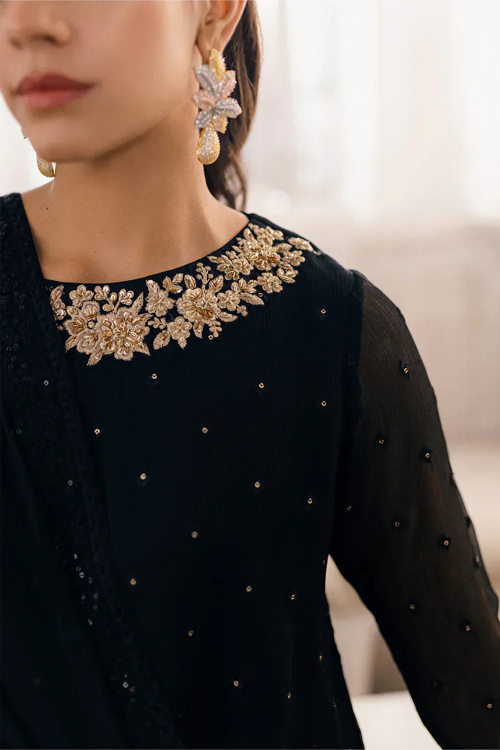 Azure | Ensembles Embroidered Formals | Midnight Glow - House Of Hania