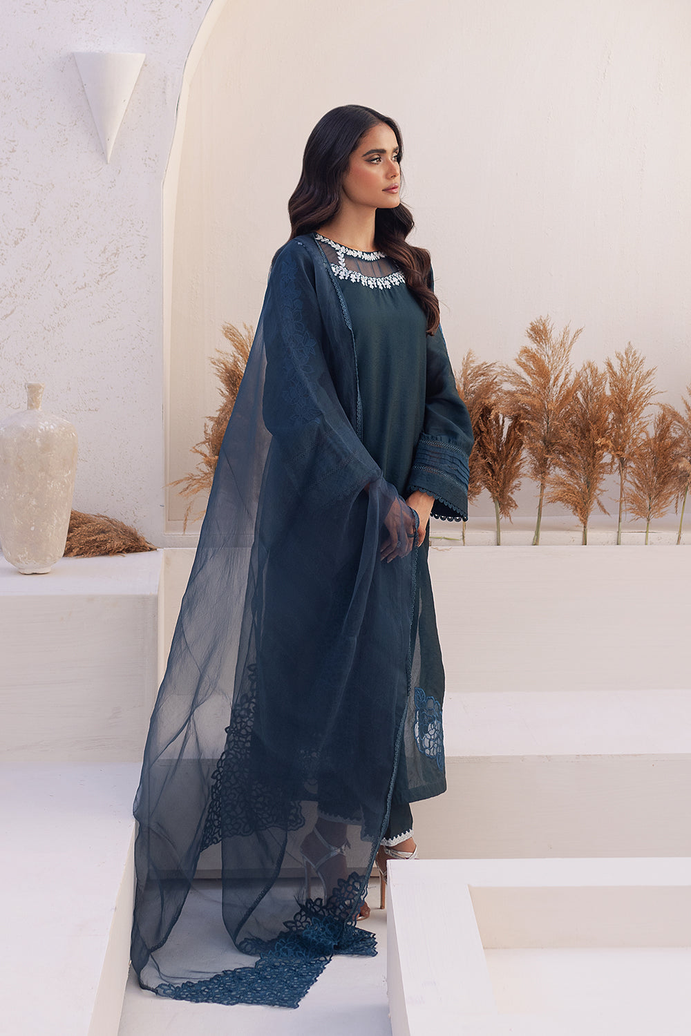 Azure | Ensembles Embroidered Formals | Midnight Storm - House Of Hania