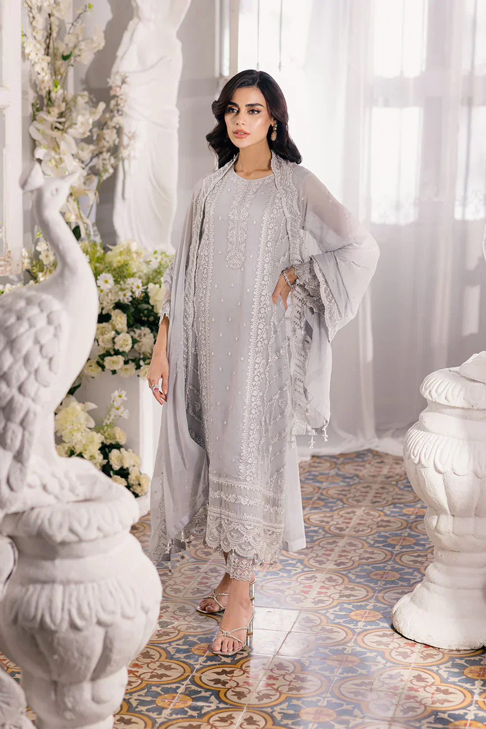 Azure | Ensembles Embroidered Formals | Moon Storm - House Of Hania