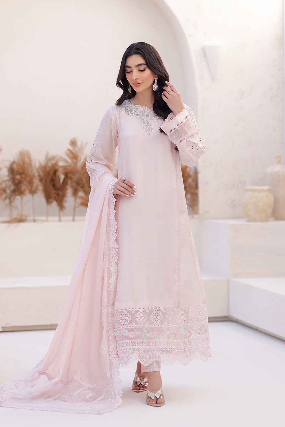 Azure | Ensembles Embroidered Formals | Morganite Magic - House Of Hania