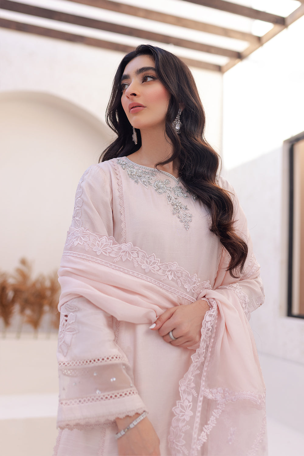 Azure | Ensembles Embroidered Formals | Morganite Magic - House Of Hania
