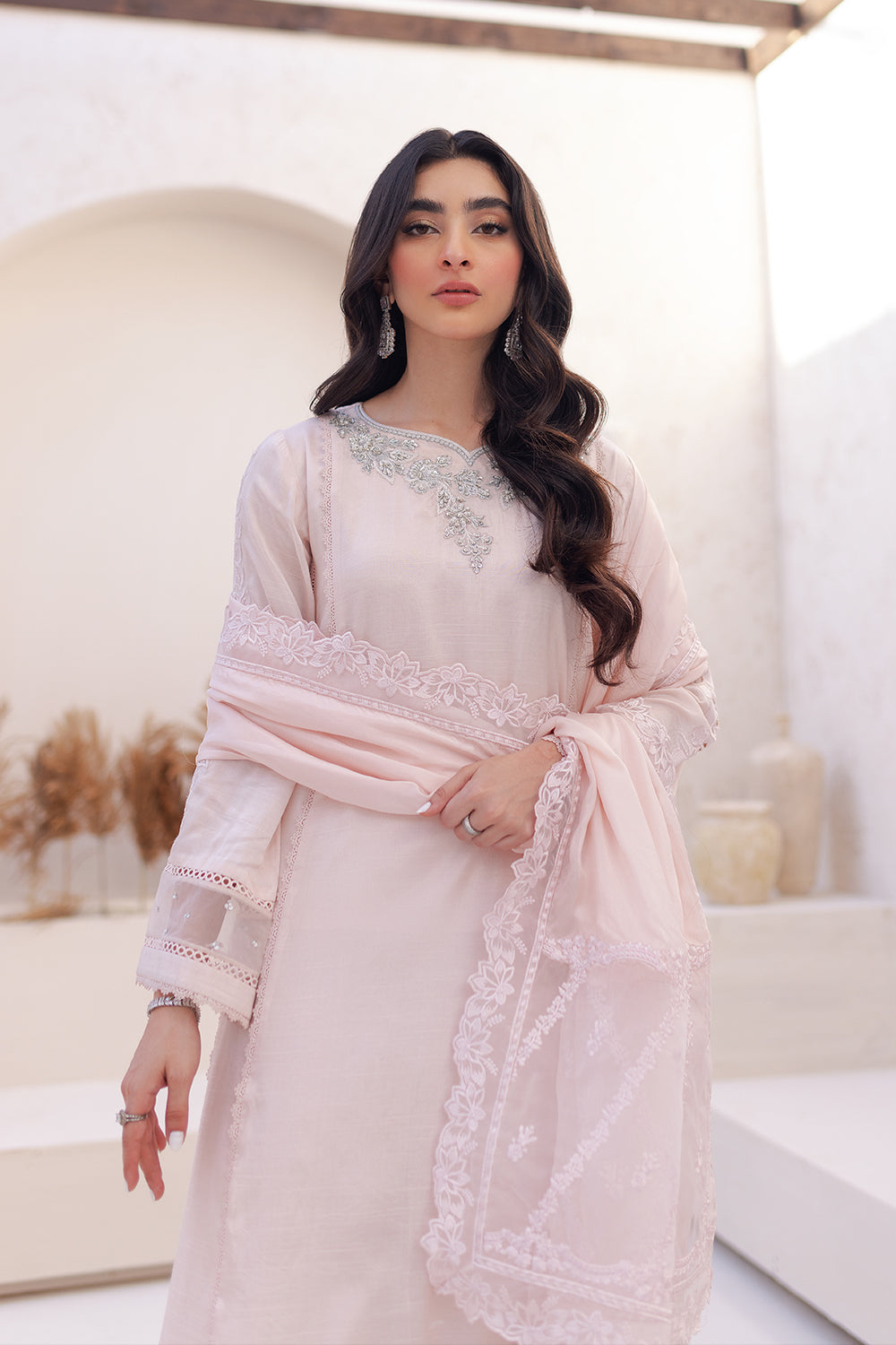 Azure | Ensembles Embroidered Formals | Morganite Magic - House Of Hania