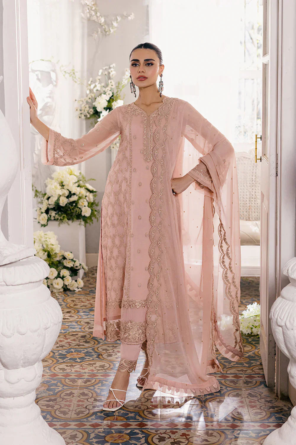 Azure | Ensembles Embroidered Formals | Nectaine - House Of Hania