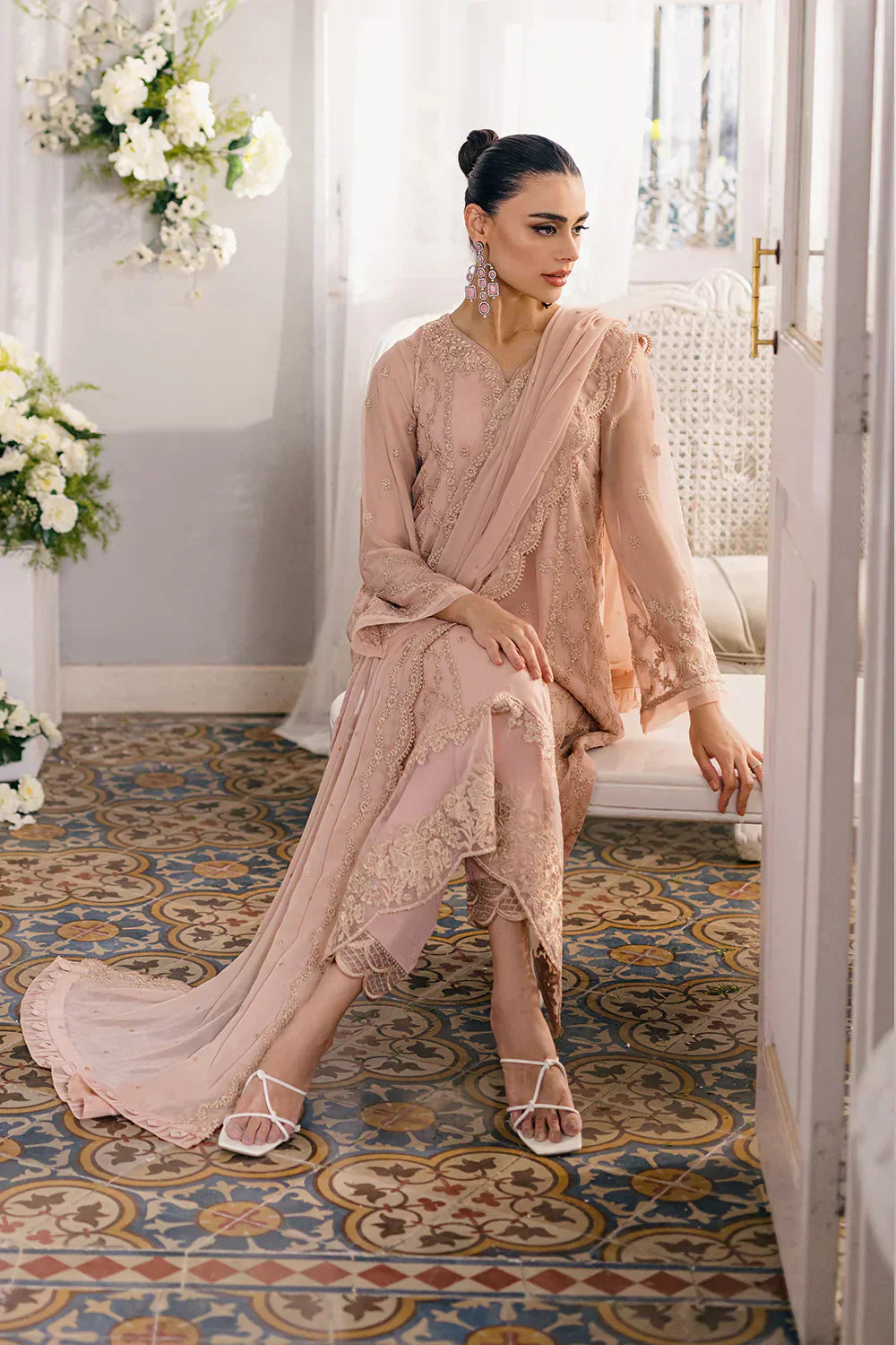 Azure | Ensembles Embroidered Formals | Nectaine - House Of Hania
