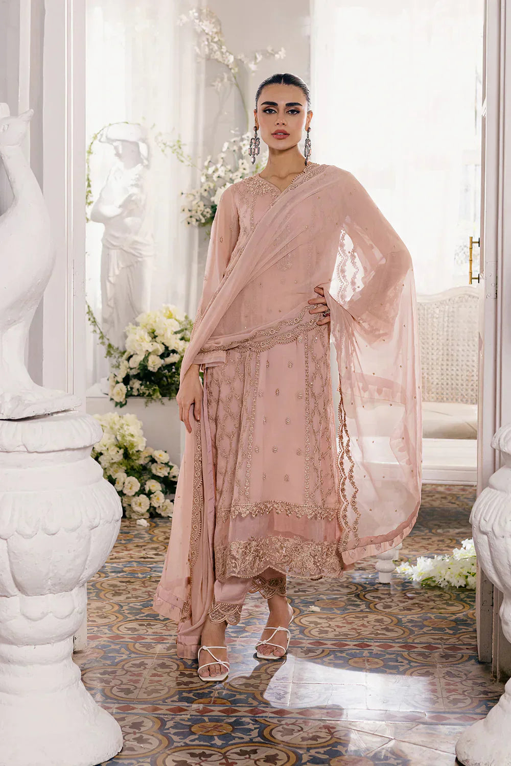 Azure | Ensembles Embroidered Formals | Nectaine - House Of Hania