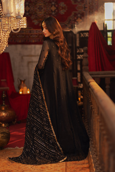 Azure | Ensembles Embroidered Formals | Noir Majesty - House Of Hania