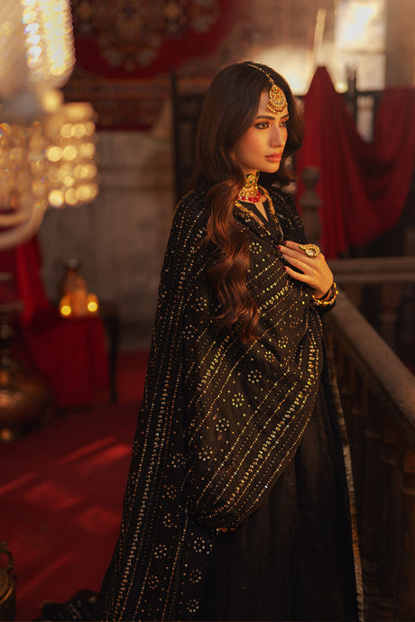 Azure | Ensembles Embroidered Formals | Noir Majesty - House Of Hania