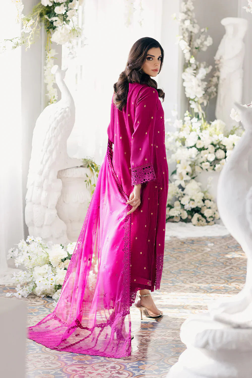 Azure | Ensembles Embroidered Formals | Petunia Plum - House Of Hania