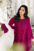 Azure | Ensembles Embroidered Formals | Petunia Plum - House Of Hania