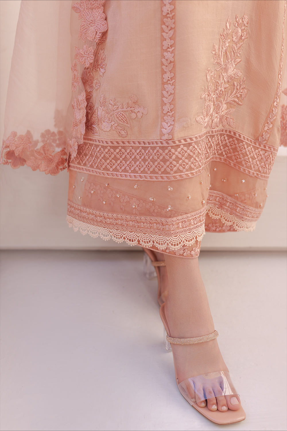 Azure | Ensembles Embroidered Formals | Sable Serenity - House Of Hania