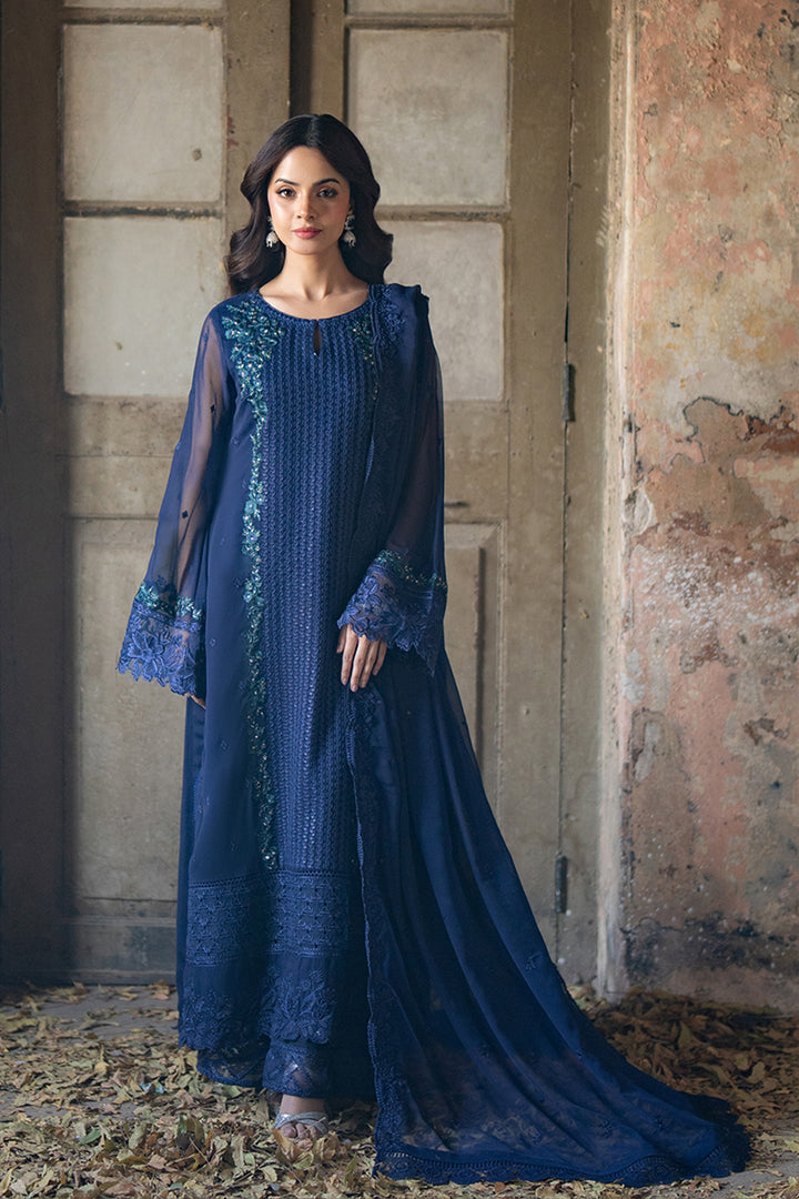 Azure | Ensembles Embroidered Formals | Serene Sapphire - House Of Hania