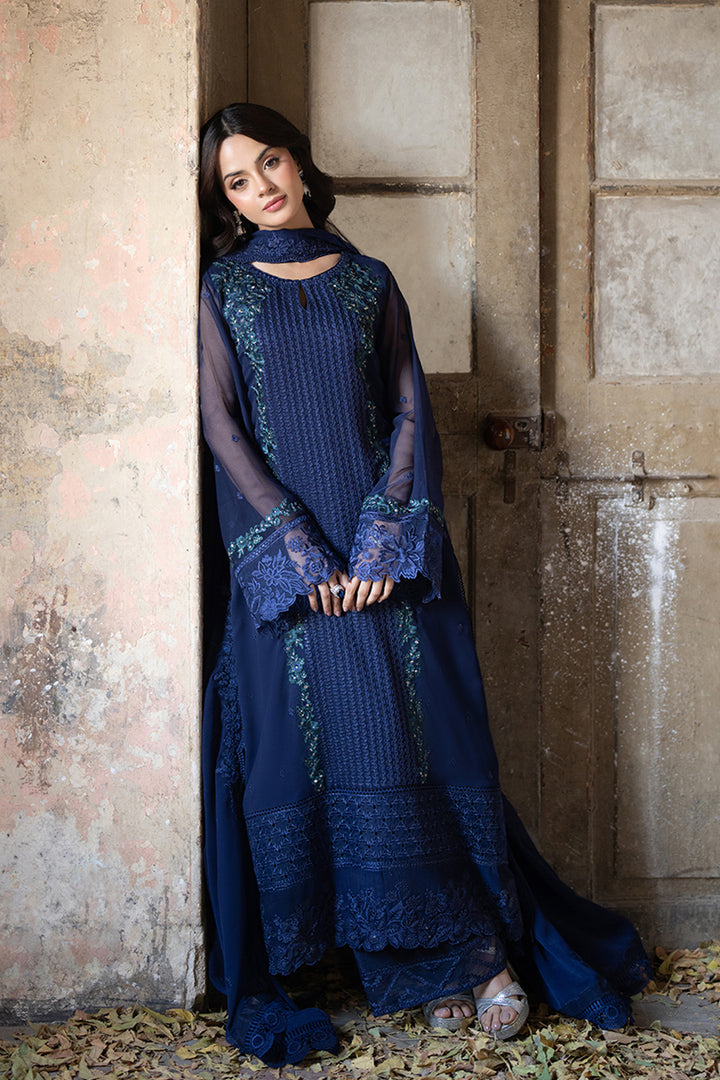 Azure | Ensembles Embroidered Formals | Serene Sapphire - House Of Hania