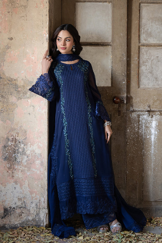 Azure | Ensembles Embroidered Formals | Serene Sapphire - House Of Hania