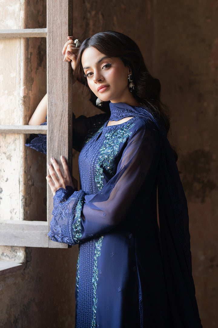Azure | Ensembles Embroidered Formals | Serene Sapphire - House Of Hania