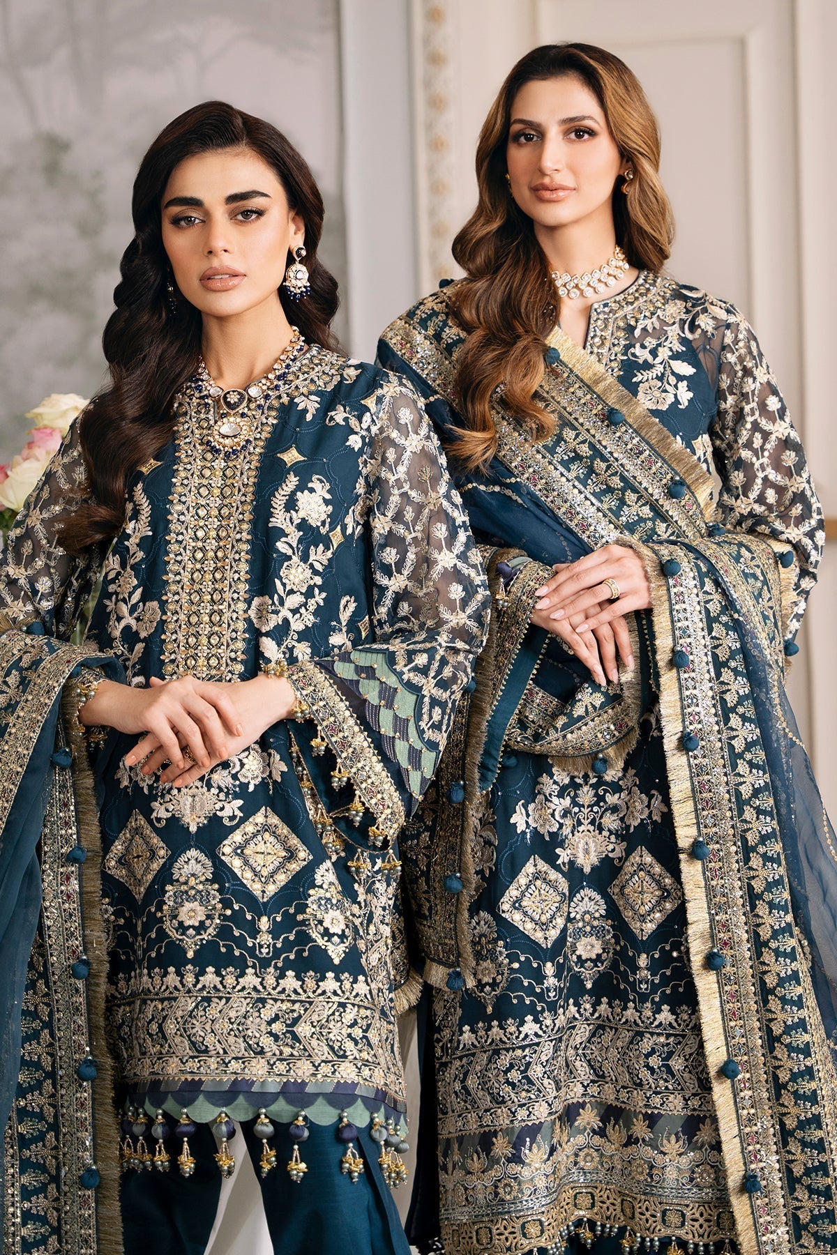 BAROQUE |EMBROIDERED CHIFFON CH12-01 - House Of Hania