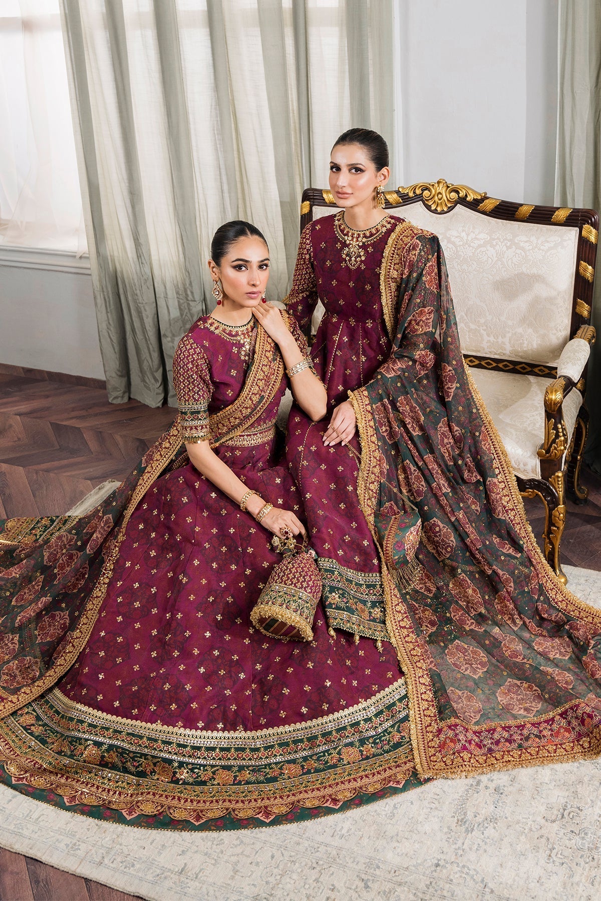 BAROQUE | EMBROIDERED CHIFFON CH12-03 - House Of Hania