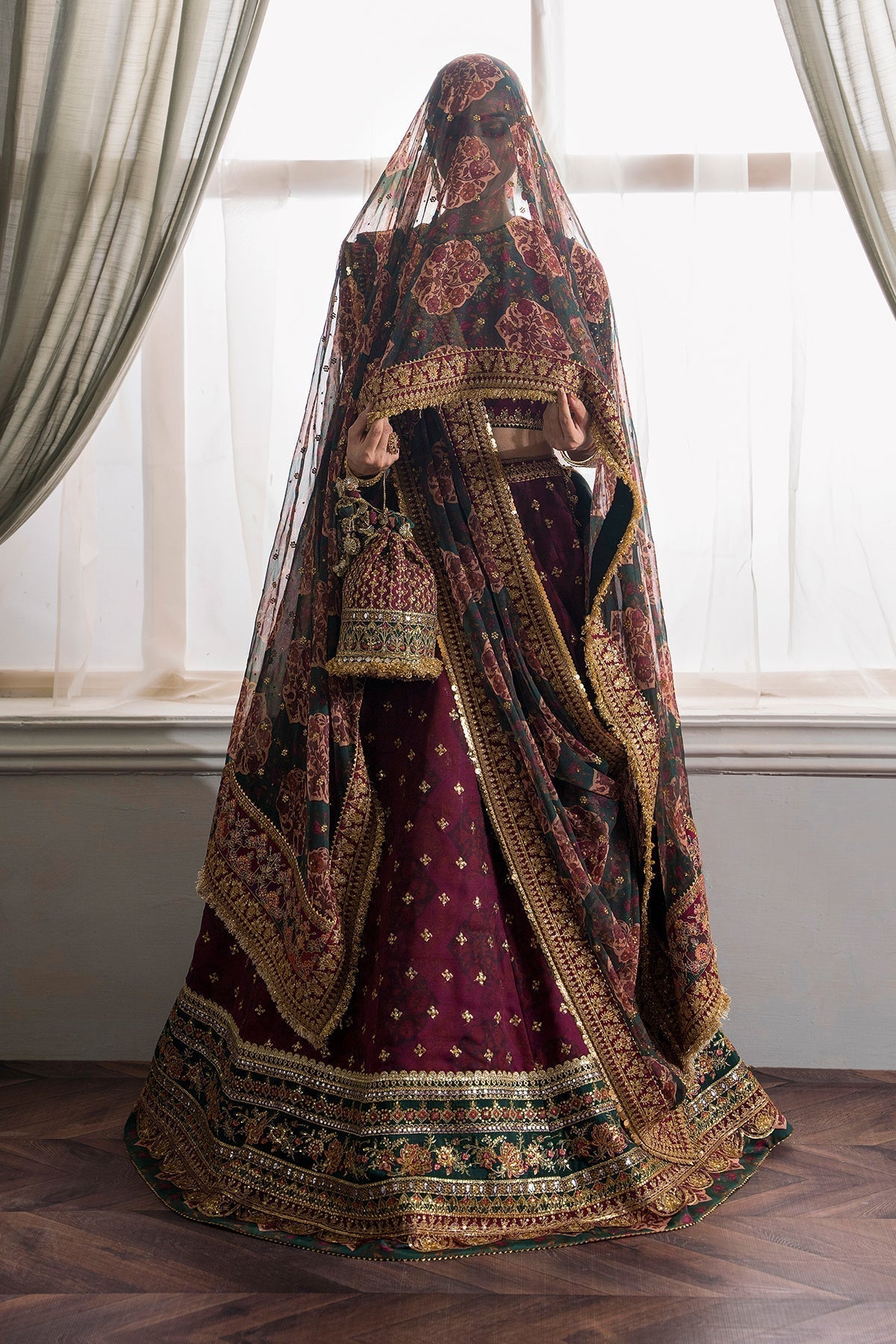 BAROQUE | EMBROIDERED CHIFFON CH12-03 - House Of Hania