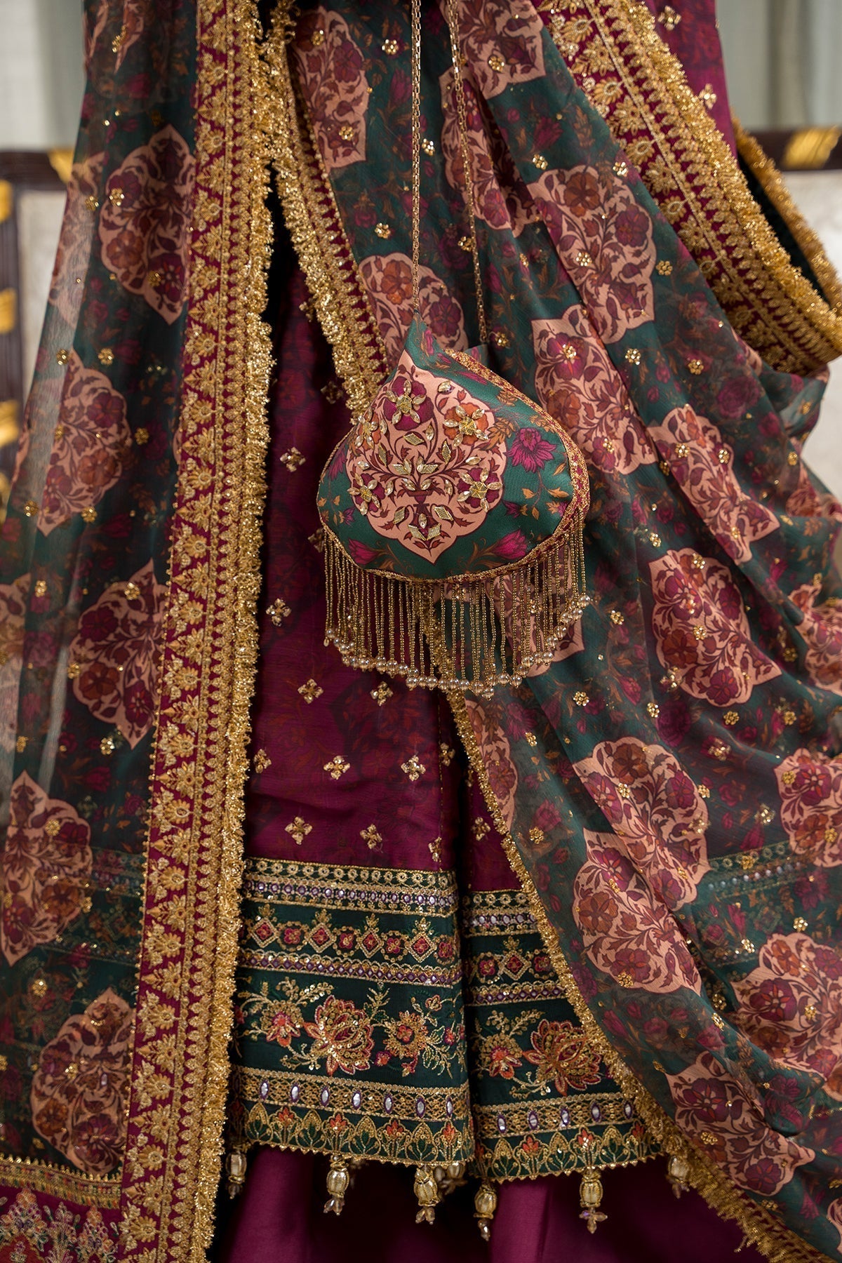 BAROQUE | EMBROIDERED CHIFFON CH12-03 - House Of Hania