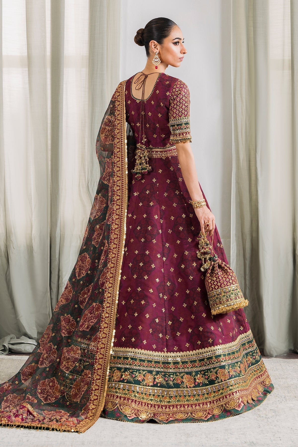 BAROQUE | EMBROIDERED CHIFFON CH12-03 - House Of Hania