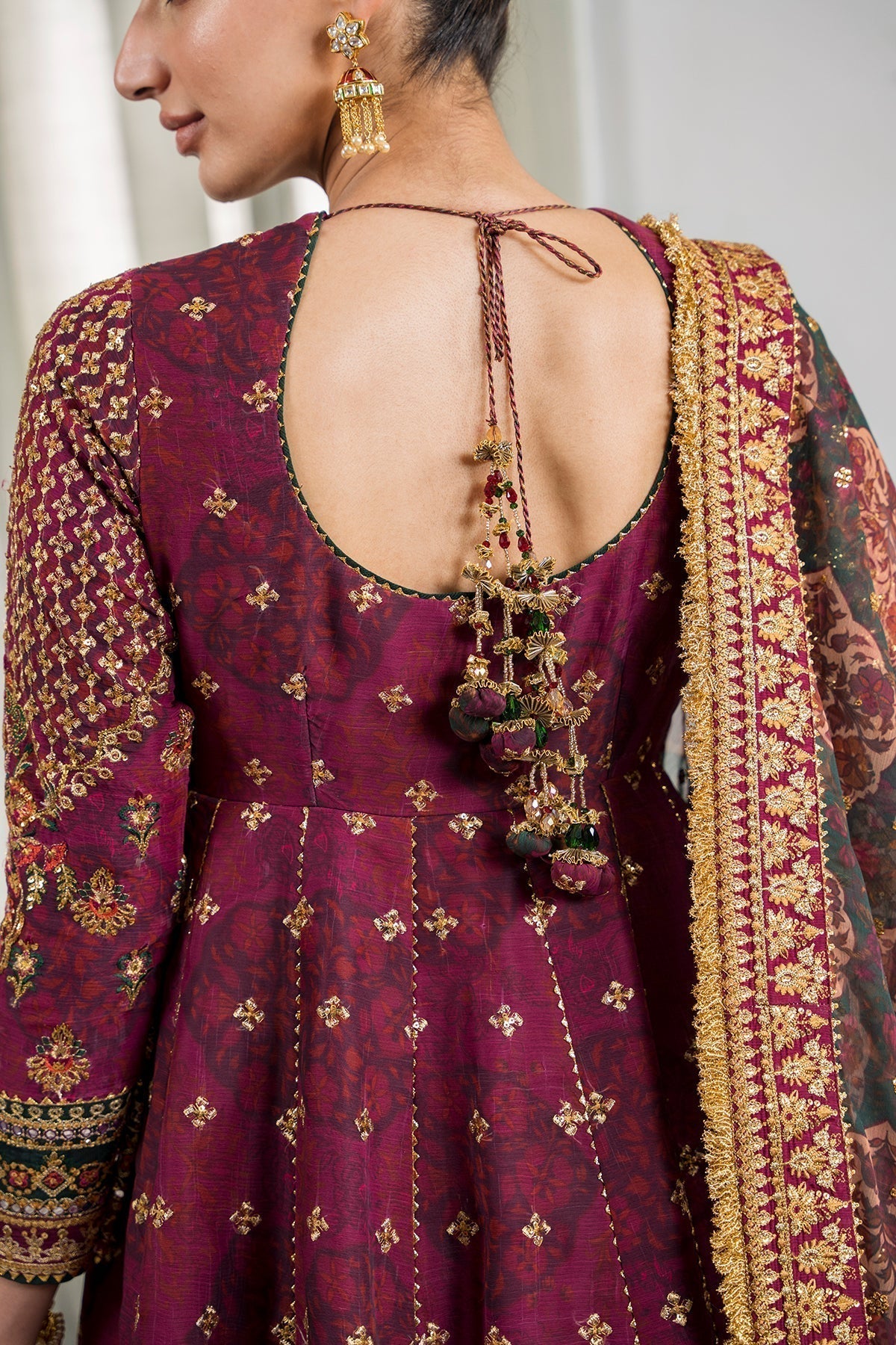 BAROQUE | EMBROIDERED CHIFFON CH12-03 - House Of Hania