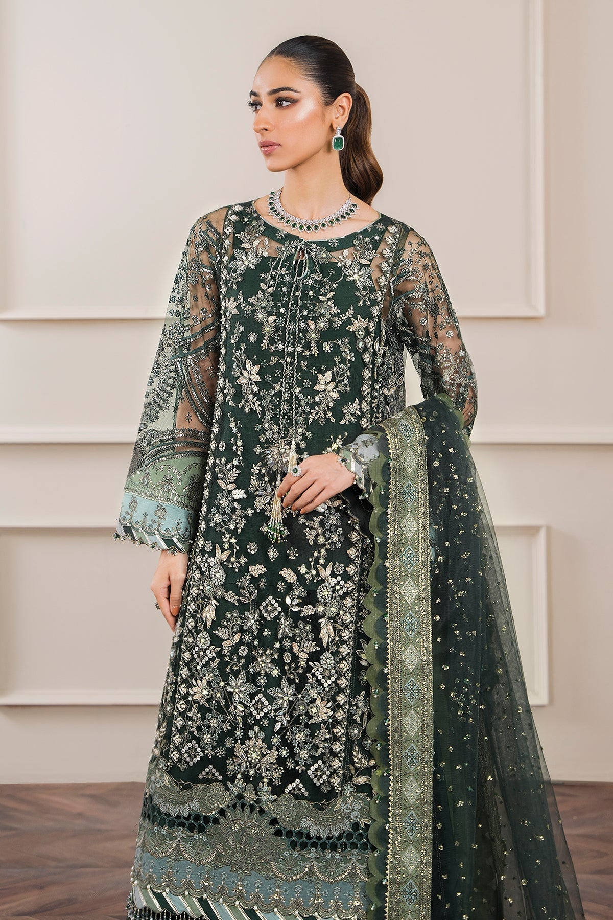 BAROQUE | EMBROIDERED NET CH12-05 - House Of Hania