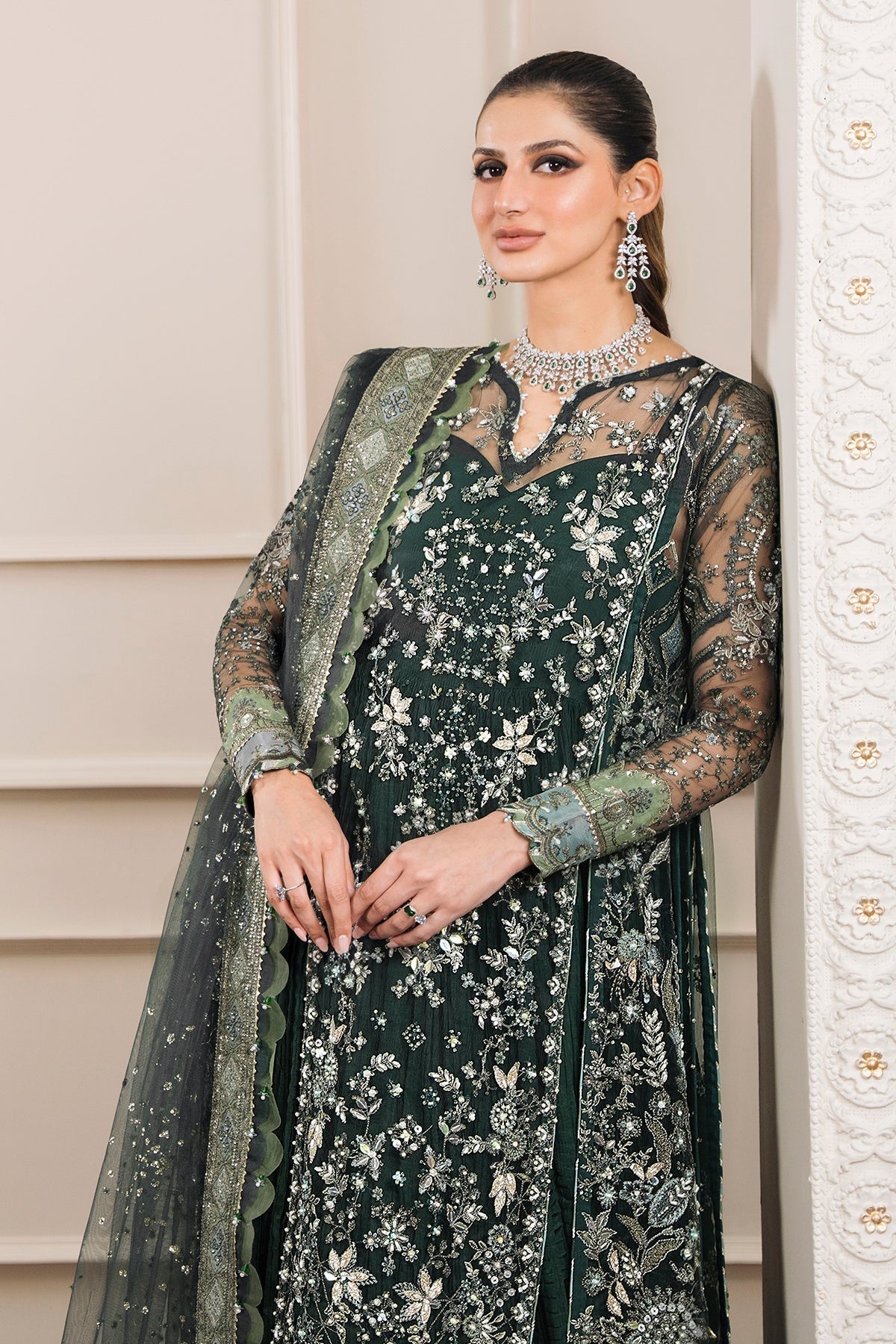 BAROQUE | EMBROIDERED NET CH12-05 - House Of Hania