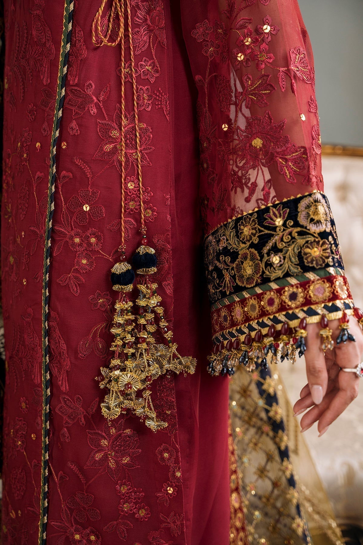 BAROQUE | EMBROIDERED NET CH12-07 - House Of Hania