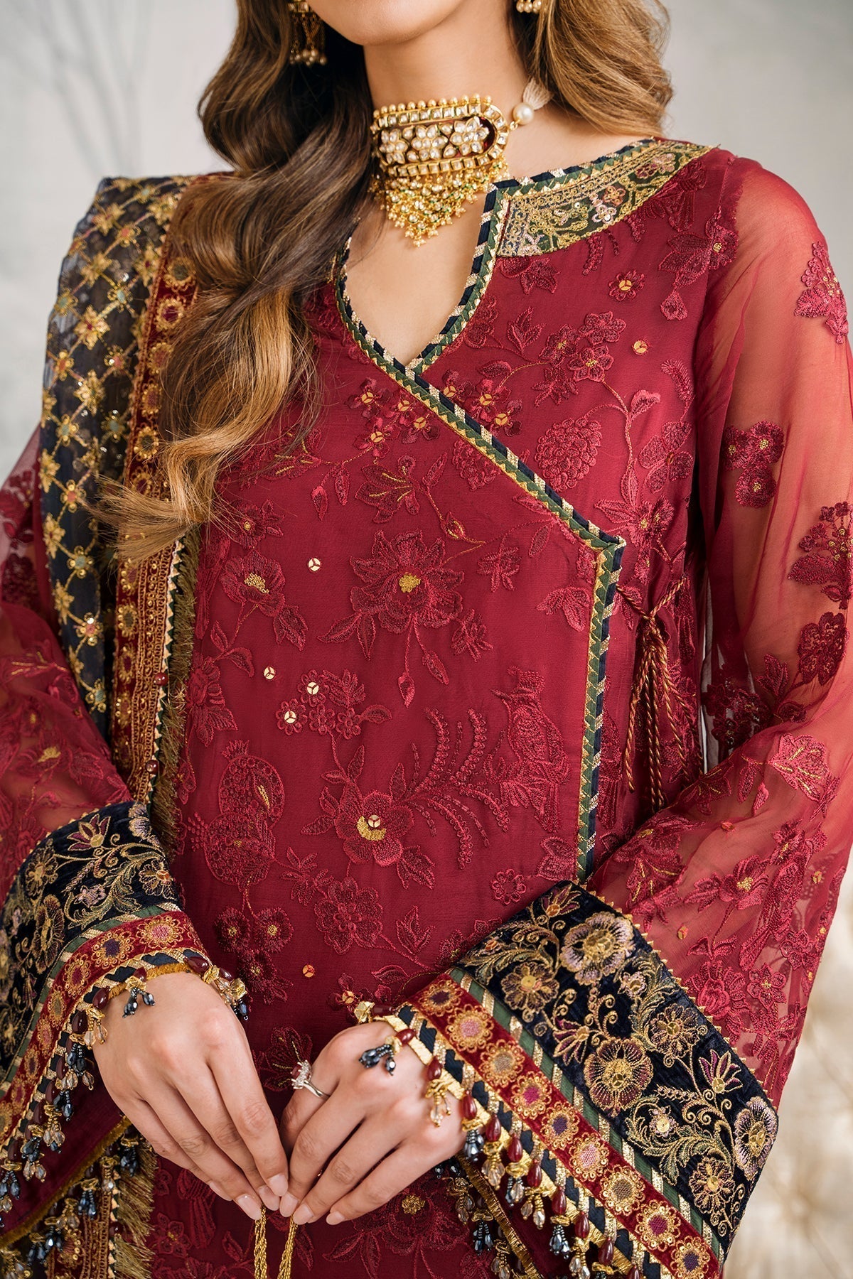BAROQUE | EMBROIDERED NET CH12-07 - House Of Hania