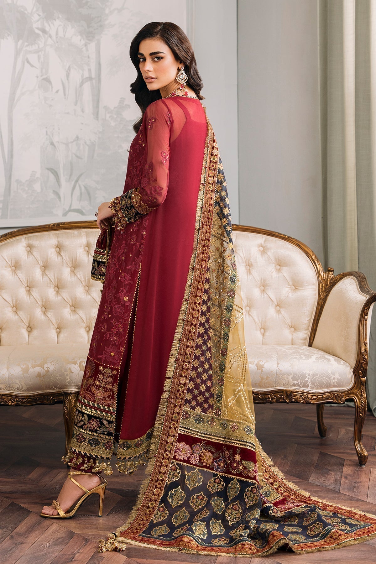 BAROQUE | EMBROIDERED NET CH12-07 - House Of Hania