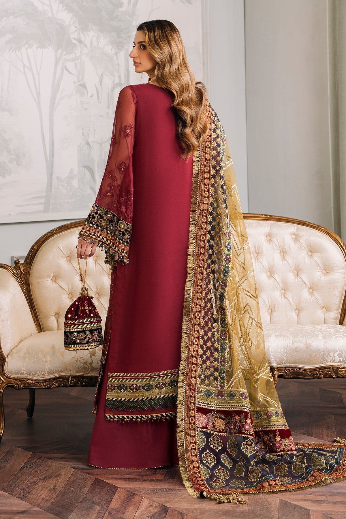 BAROQUE | EMBROIDERED NET CH12-07 - House Of Hania