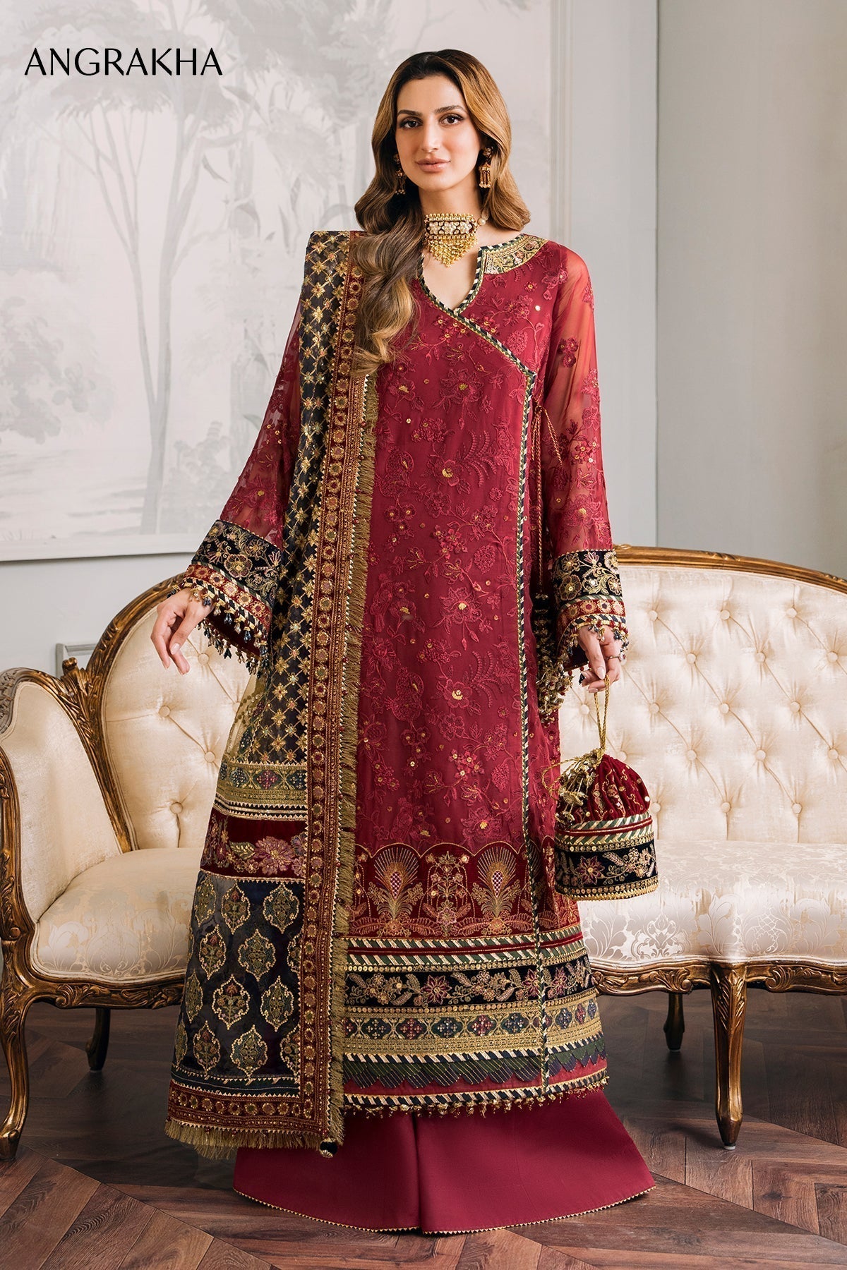 BAROQUE | EMBROIDERED NET CH12-07 - House Of Hania