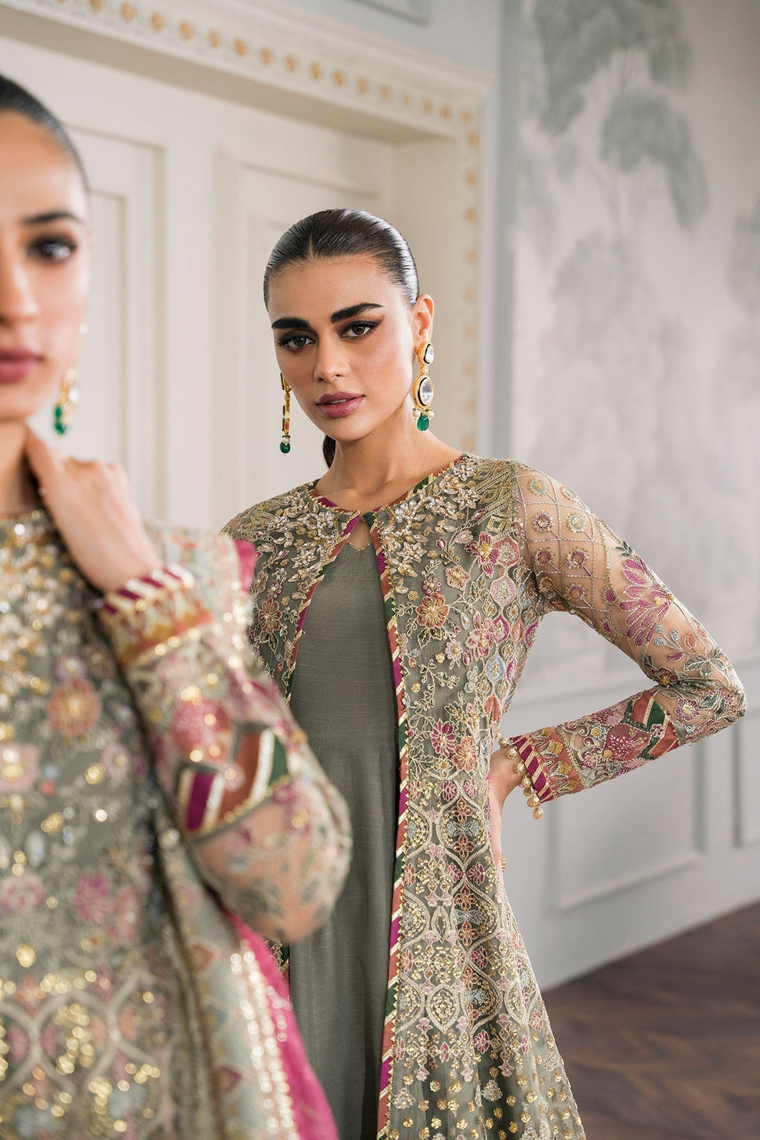 BAROQUE | EMBROIDERED NET CH12-07 - House Of Hania