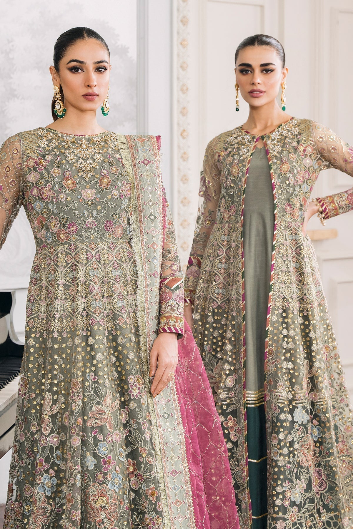 BAROQUE | EMBROIDERED NET CH12-07 - House Of Hania