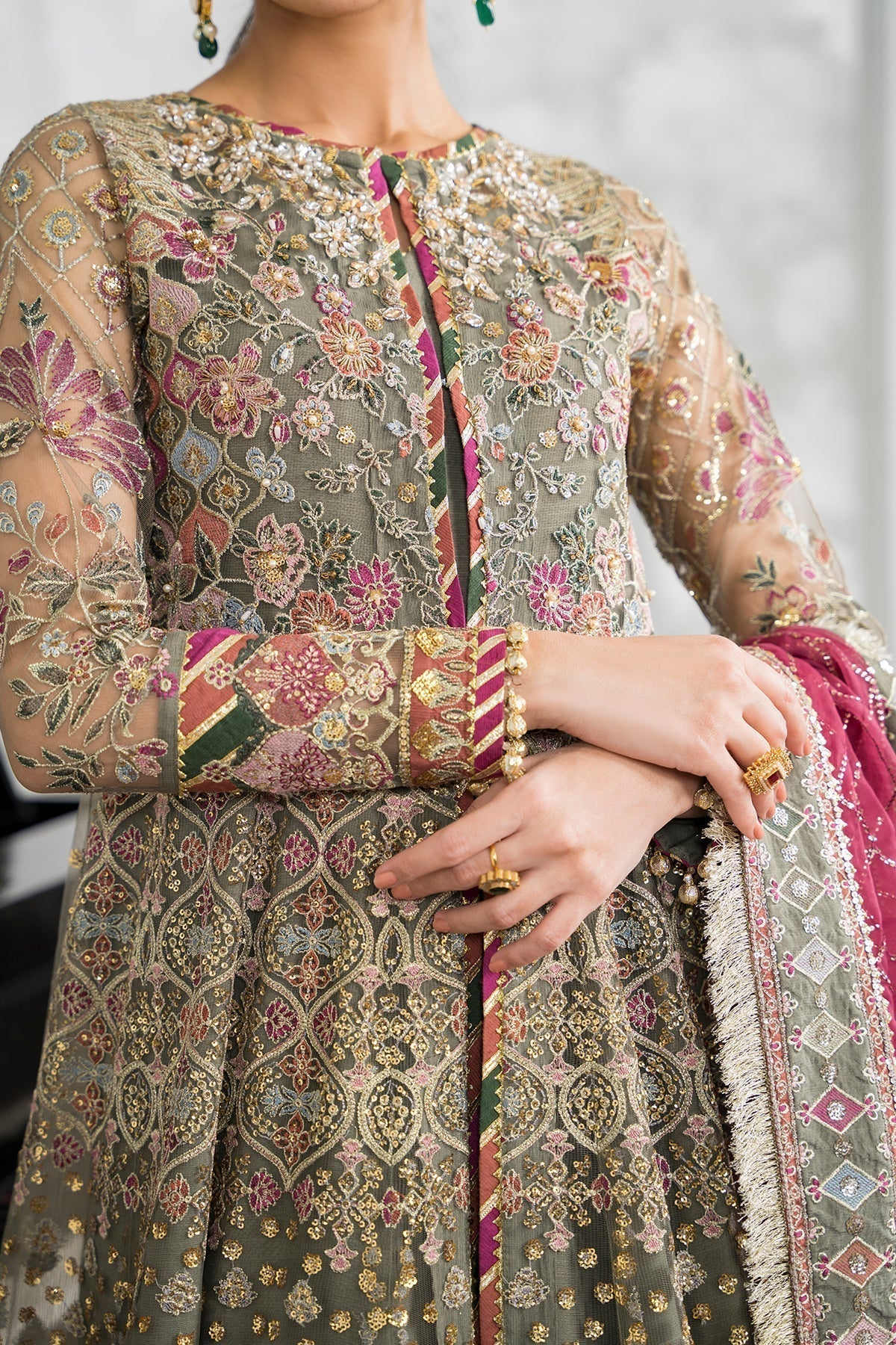 BAROQUE | EMBROIDERED NET CH12-07 - House Of Hania