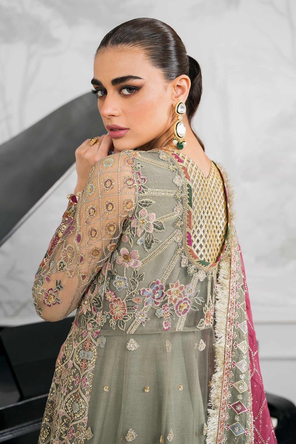 BAROQUE | EMBROIDERED NET CH12-07 - House Of Hania