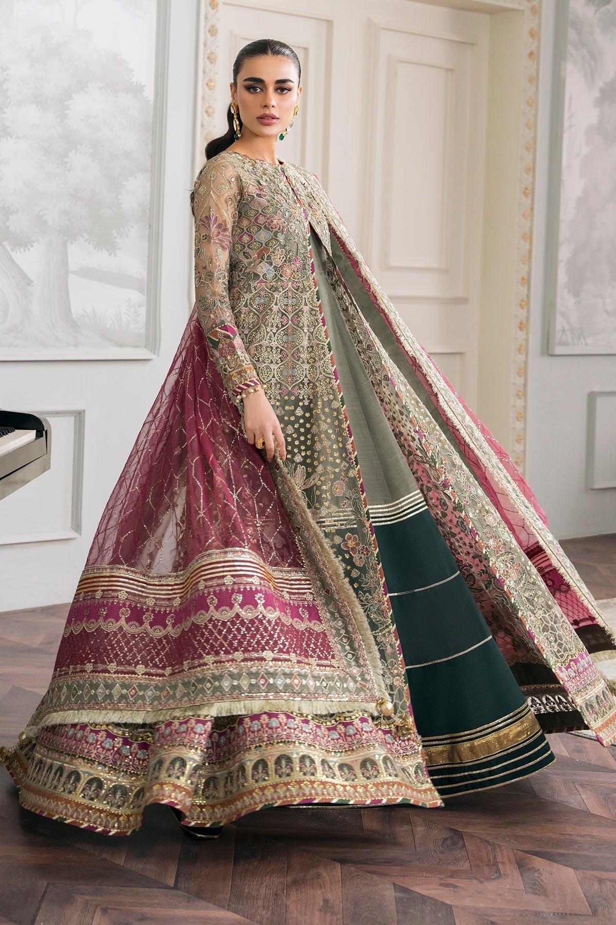 BAROQUE | EMBROIDERED NET CH12-07 - House Of Hania