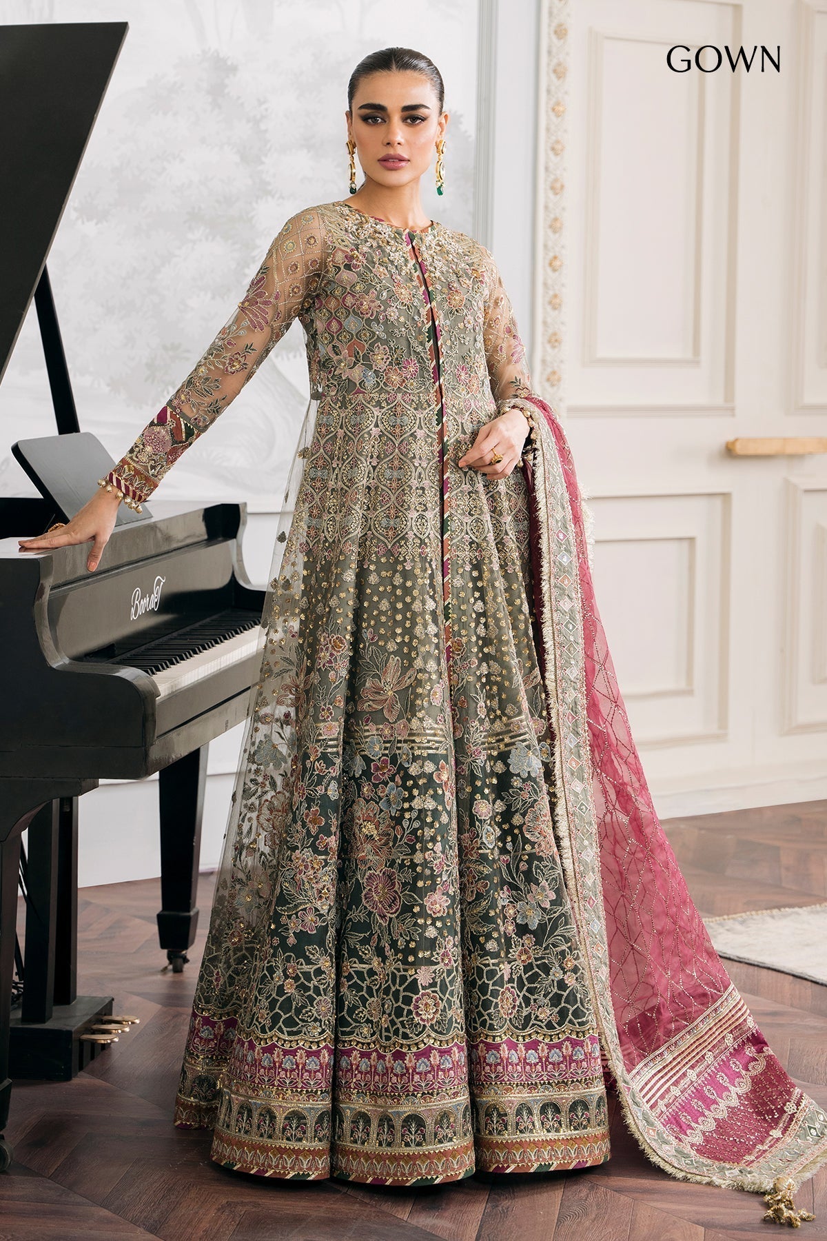 BAROQUE | EMBROIDERED NET CH12-07 - House Of Hania