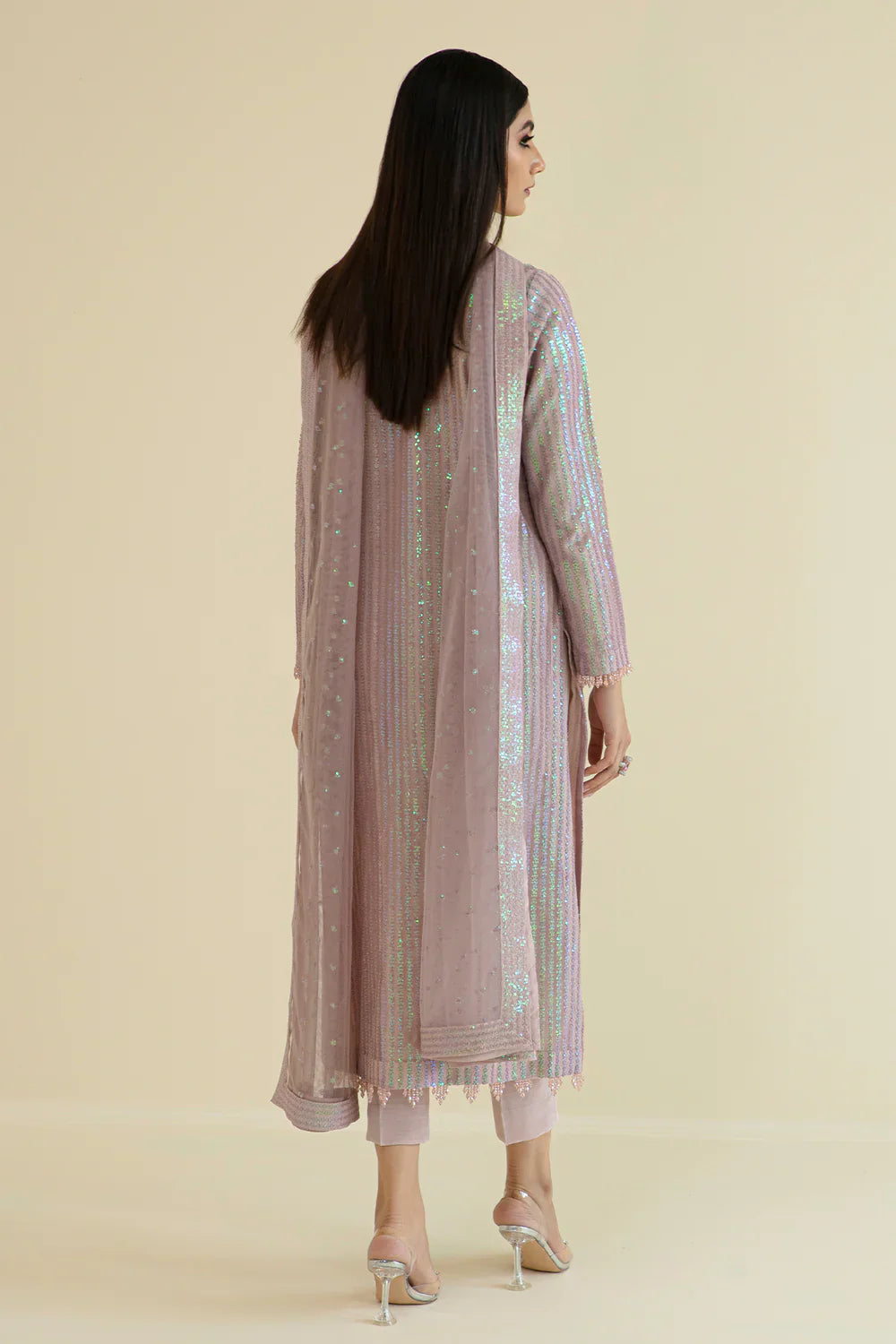 BAROQUE | EMBROIDERED NET UF-384 - House Of Hania