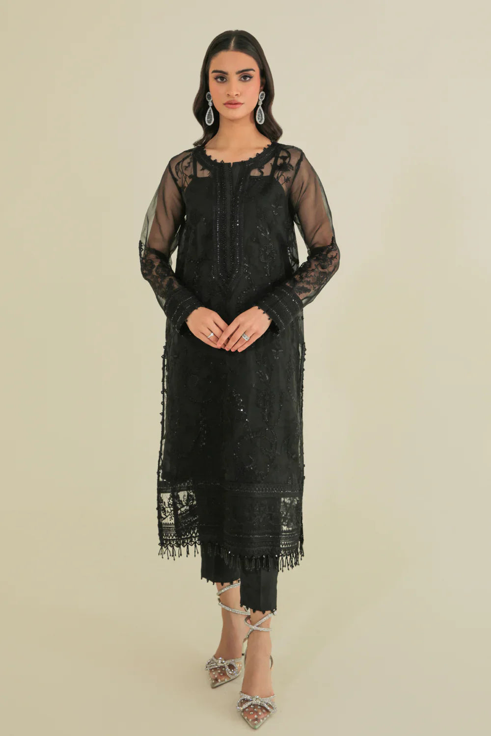 BAROQUE | EMBROIDERED ORGANZA UF-235 - House Of Hania
