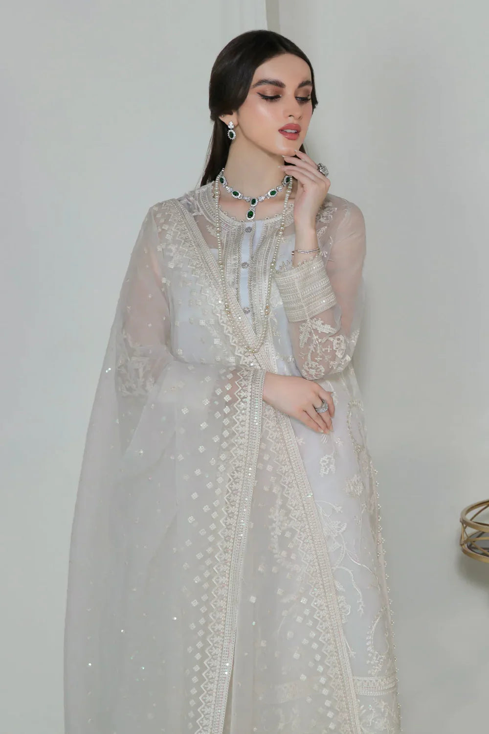 BAROQUE | EMBROIDERED ORGANZA UF-235 - House Of Hania