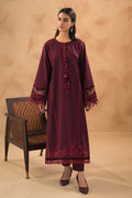 BAROQUE-EMBROIDERED SLUB KHADDAR UF-477 - House Of Hania