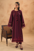 BAROQUE-EMBROIDERED SLUB KHADDAR UF-477 - House Of Hania