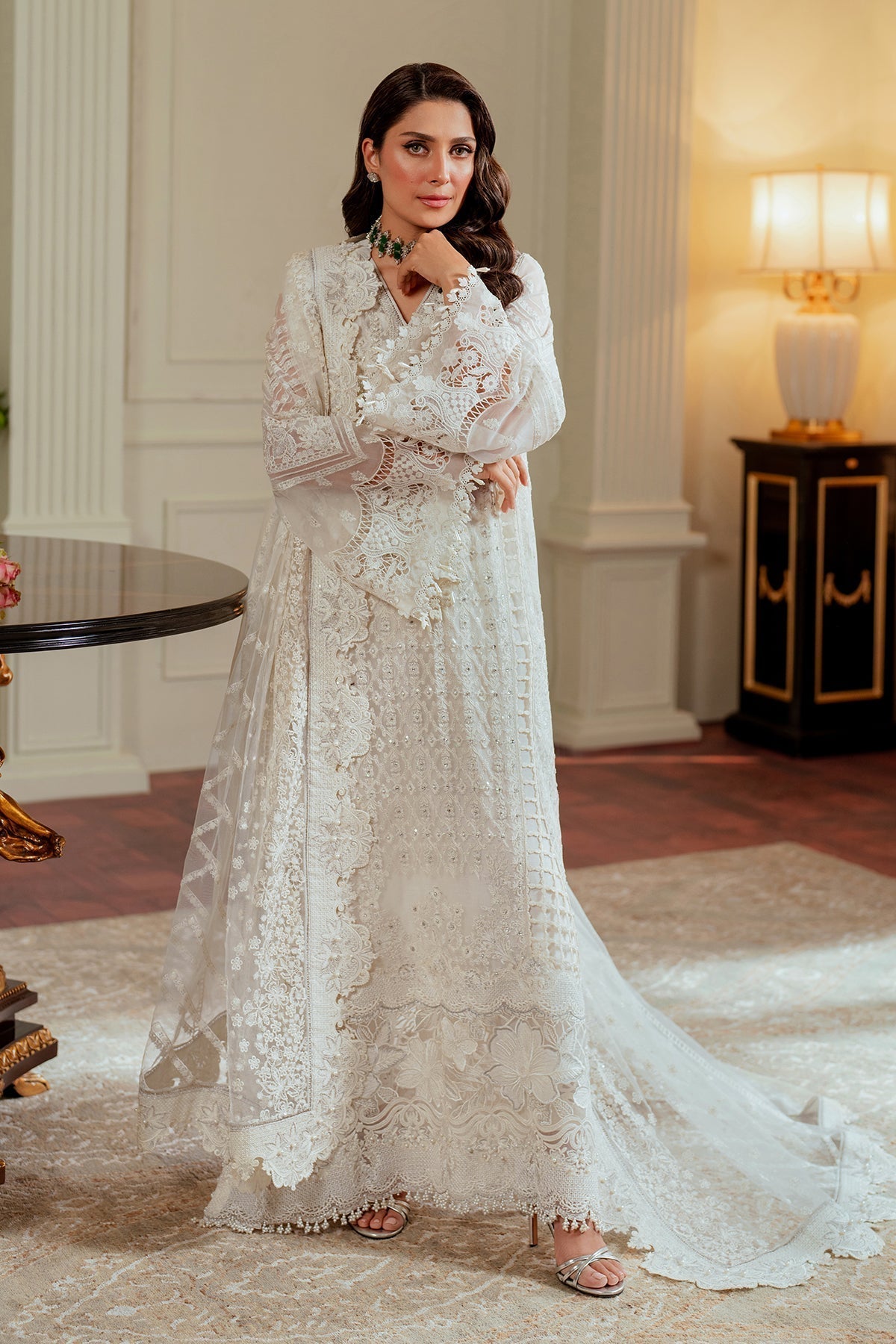 BAROQUE__EMBROIDERED CHIFFON CH13-02 STITCHED - House Of Hania
