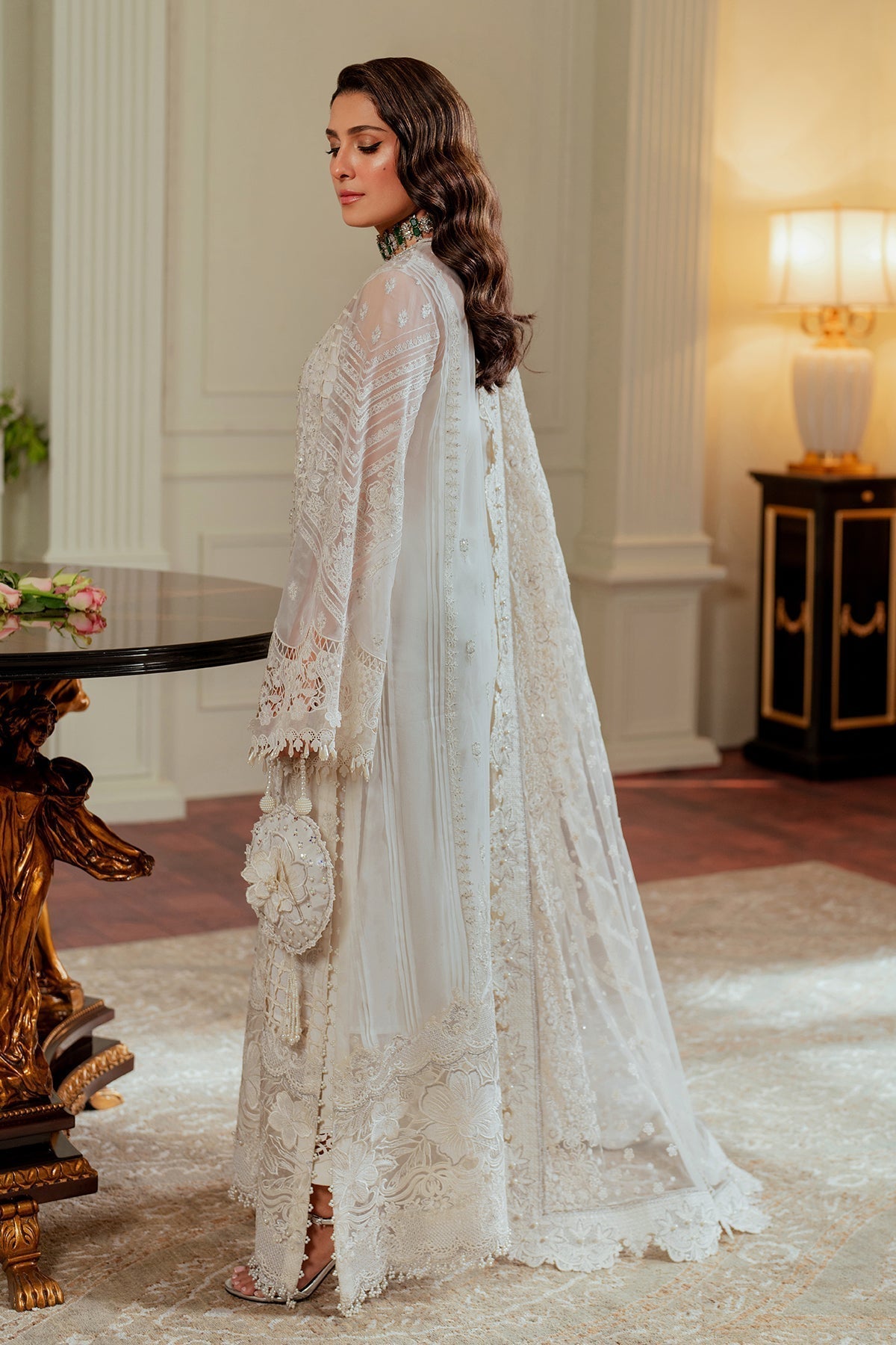 BAROQUE__EMBROIDERED CHIFFON CH13-02 STITCHED - House Of Hania