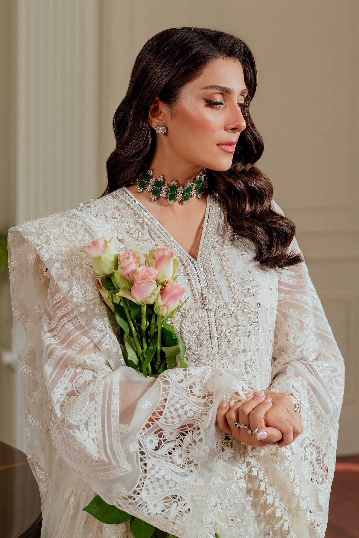 BAROQUE__EMBROIDERED CHIFFON CH13-02 STITCHED - House Of Hania