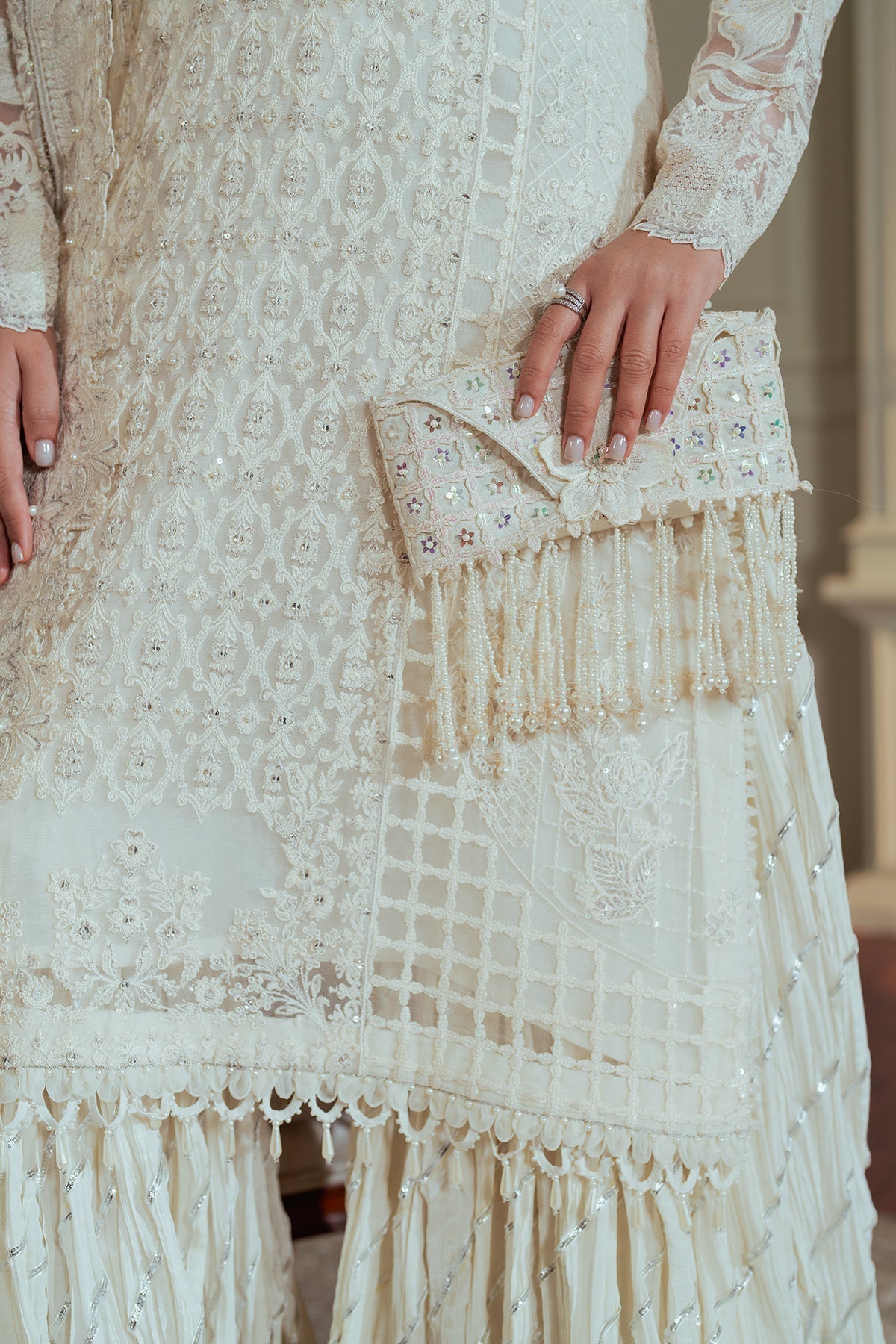 BAROQUE__EMBROIDERED CHIFFON CH13-02 STITCHED - House Of Hania