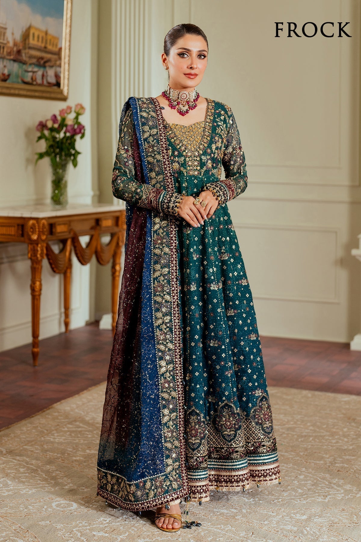 BAROQUE__EMBROIDERED CHIFFON CH13-03 - House Of Hania