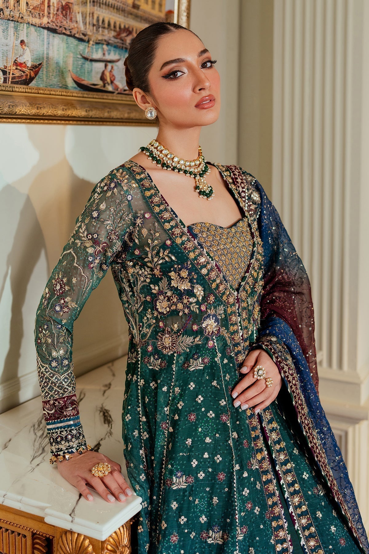 BAROQUE__EMBROIDERED CHIFFON CH13-03 - House Of Hania